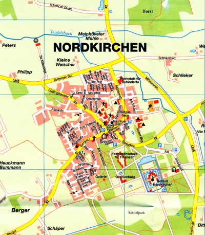 Übersichtskarte von Nordkirchen